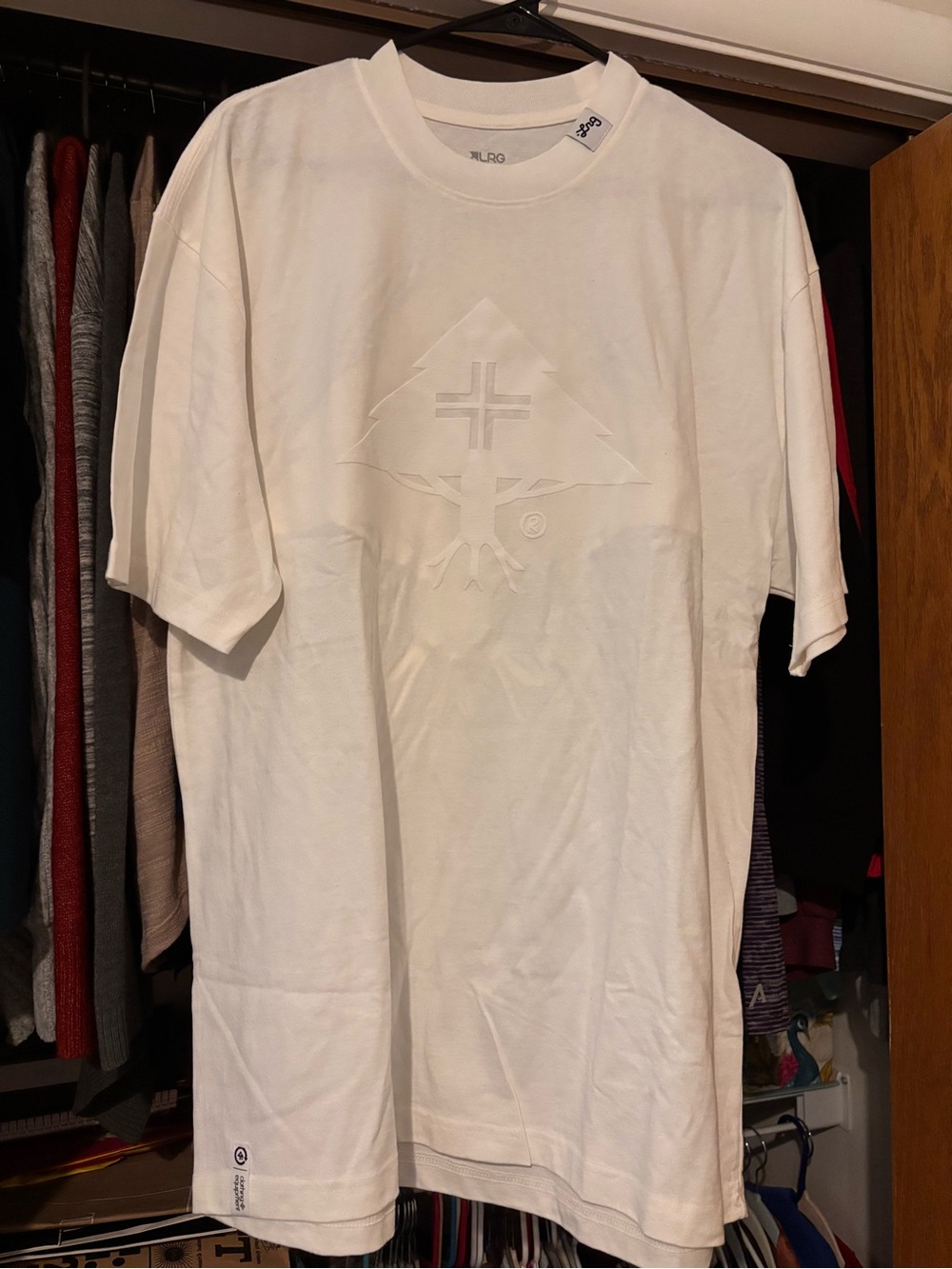 White Short-Sleeve LRG Graphic Tee - Size L